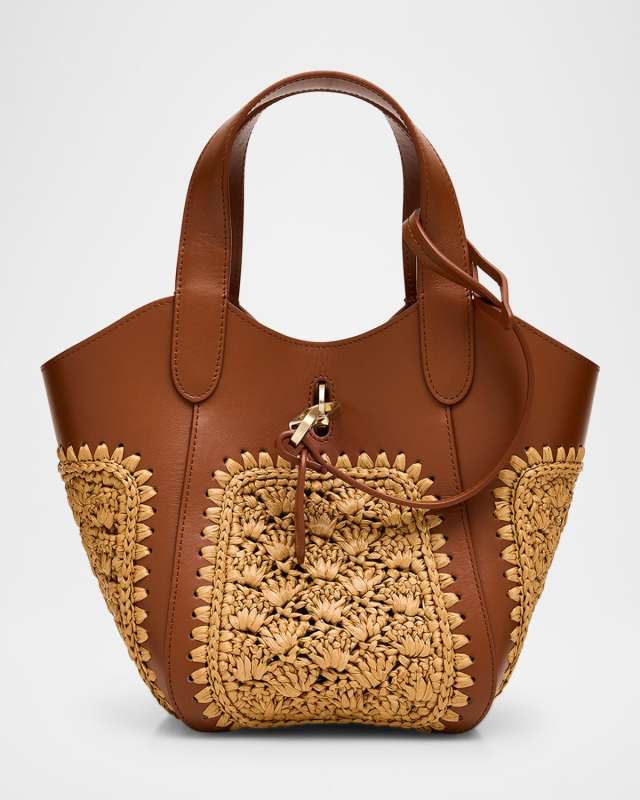 Gem Small Fan-Stitch Tote Bag